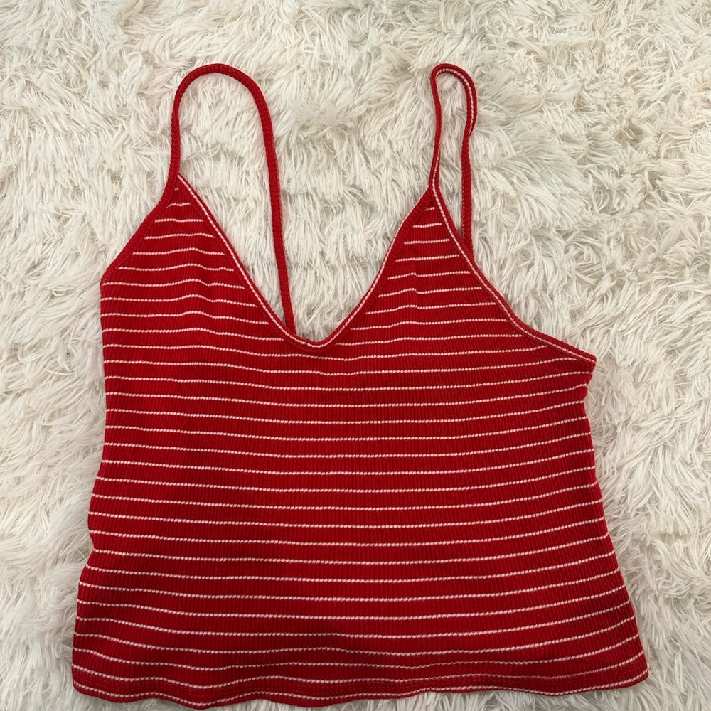 Brandy Melville Red and White Striped Camisole